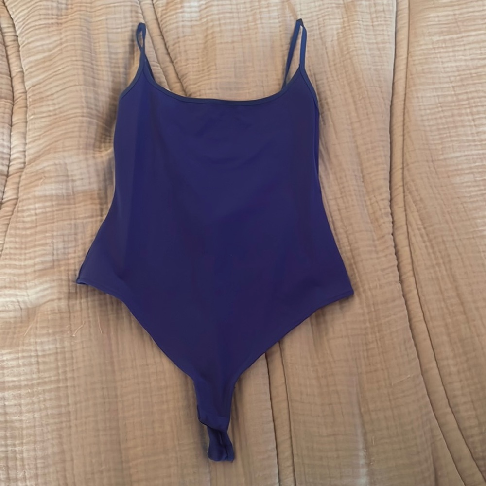 Free People Royal blue low back body suit